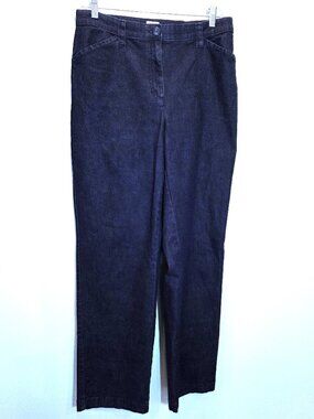 NWOT LL Bean Classic Fit Dark Wash Jeans Size 14 Tall